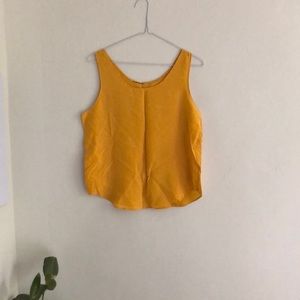 Silk mustard yellow top